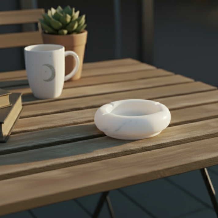 Crucible Alabaster Ashtray