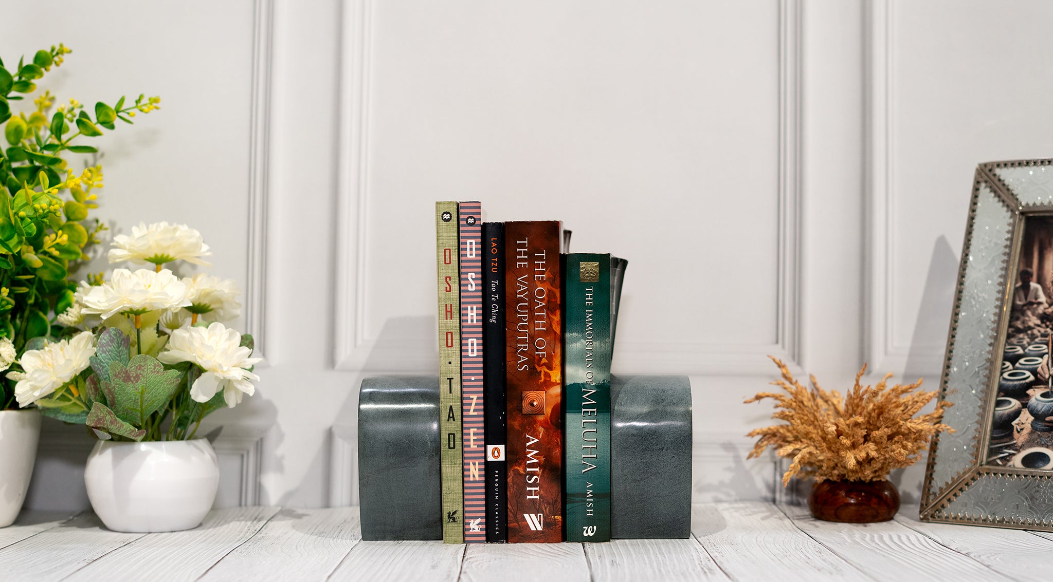 Elephant Tusker Bookends